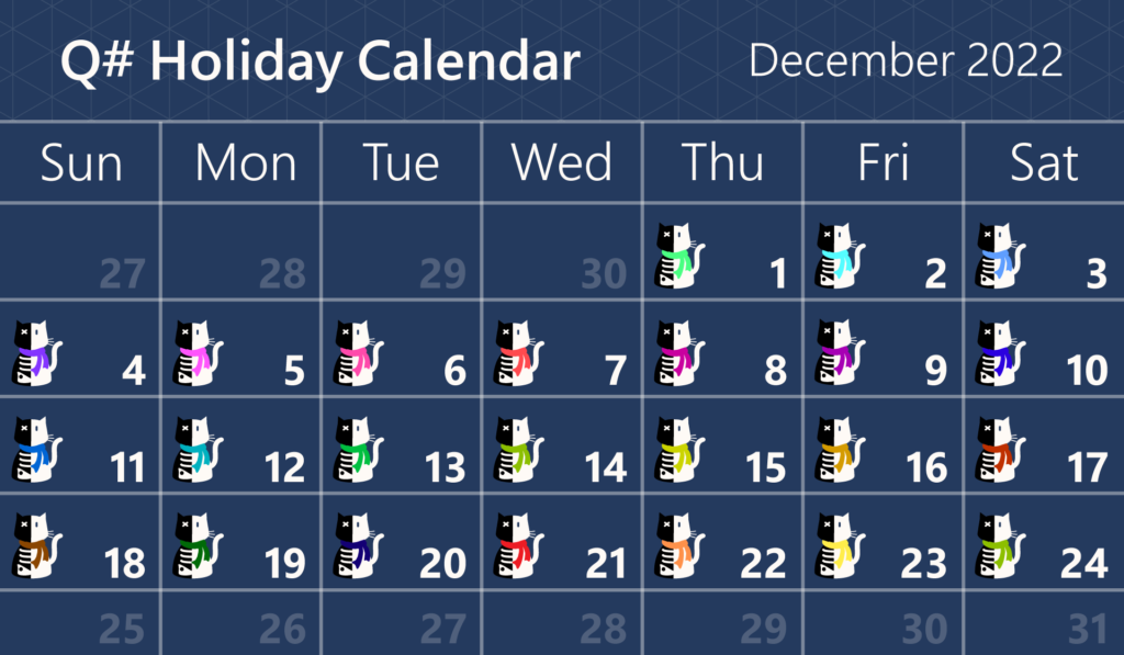 Image Q Sharp Holiday Calendar Cats v2