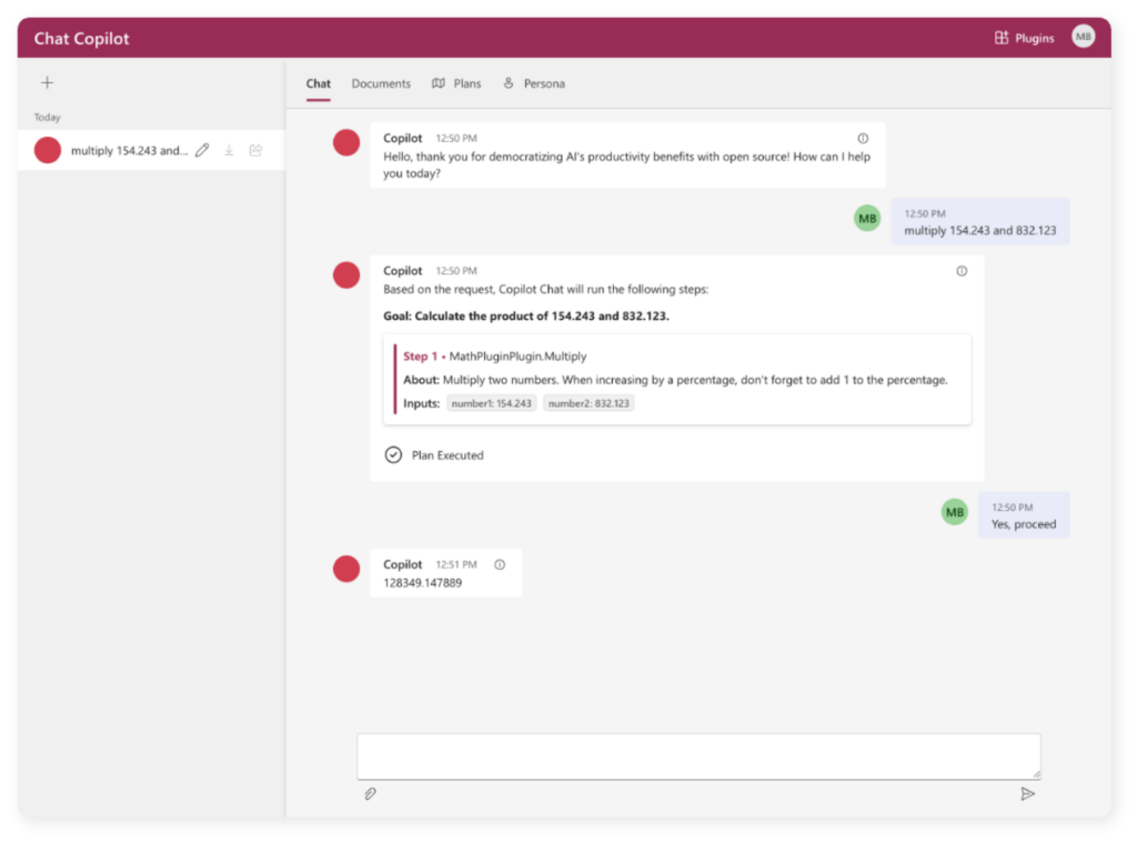 Test plugin with Chat Copilot