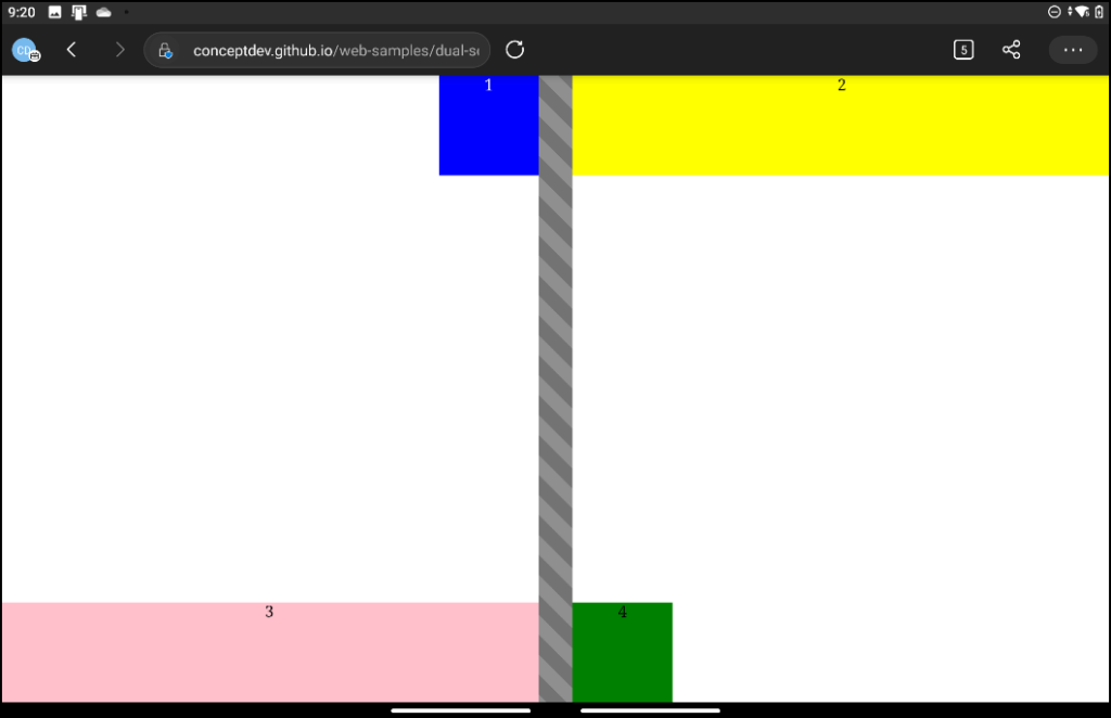 Surface Duo emulator with CSS web preview