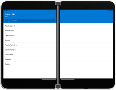 Surface Duo Fluent UI demo app