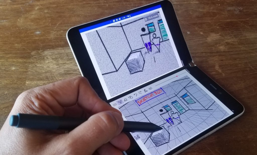 microsoft 10 sketchpad cast to tv