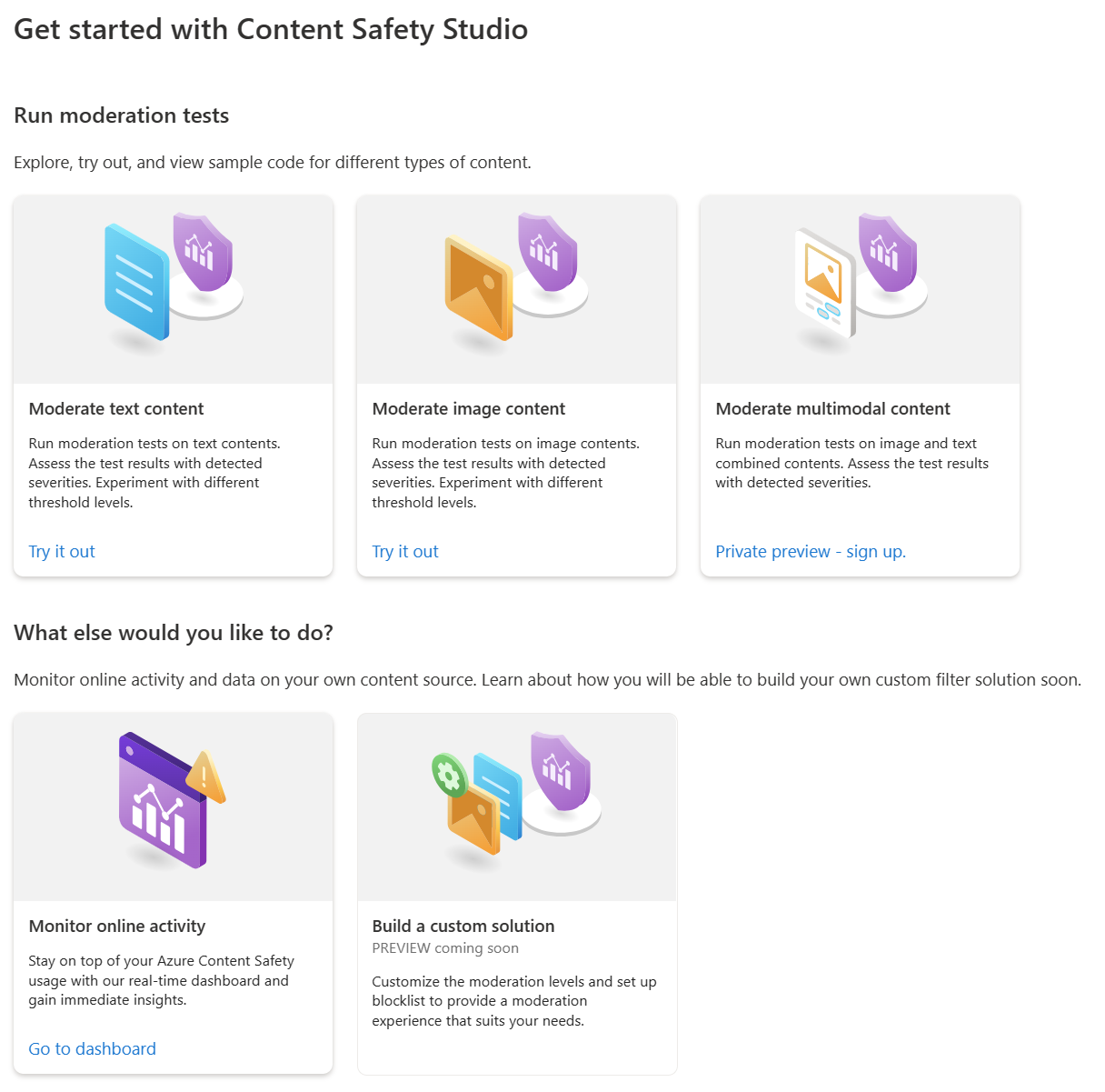 Content Safe Studio homepage