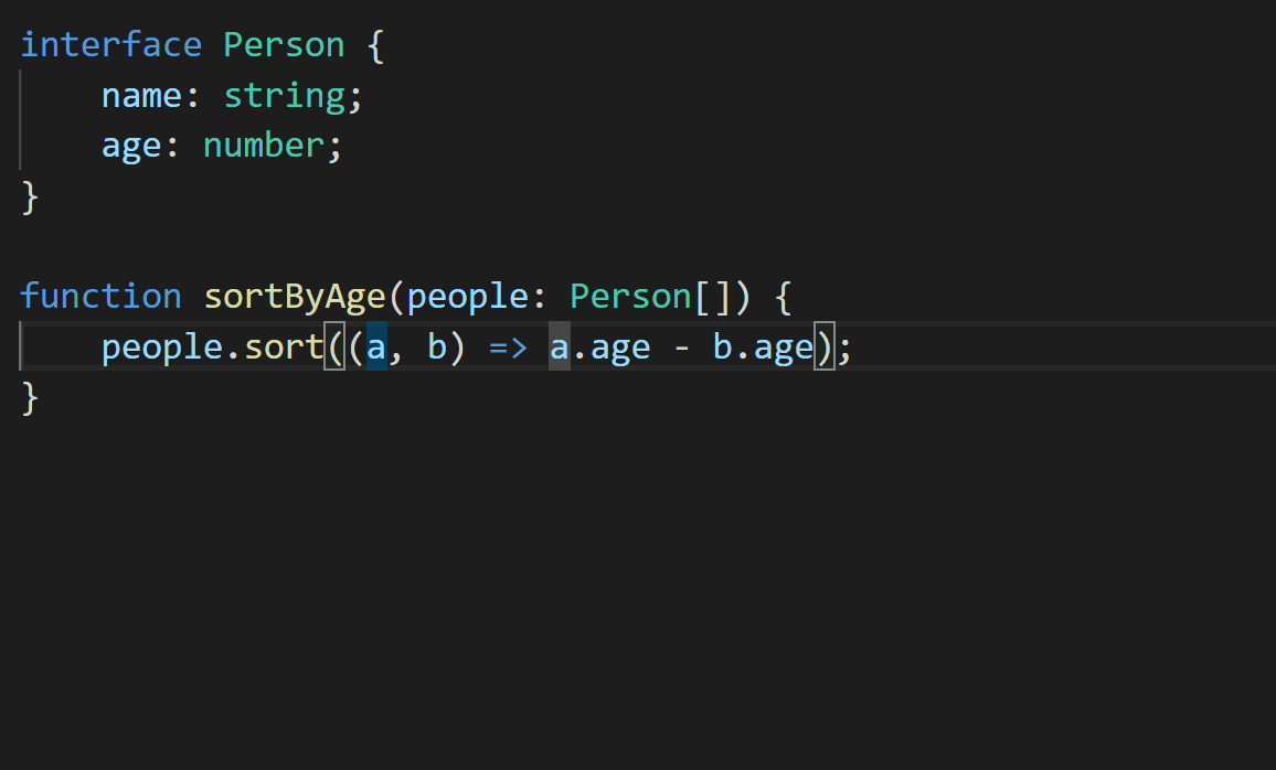TypeScript fixing an error where no expression is returned by adding a return statement or removing curly braces.