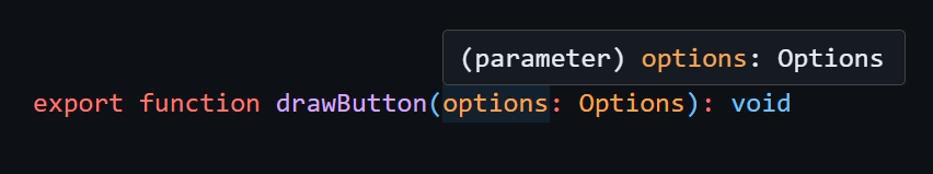 Tooltip for a parameter declared as which just shows .