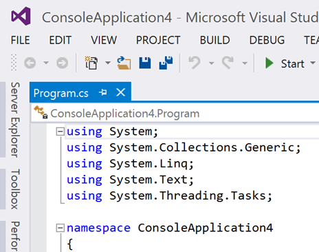Visual Studio 2013 at 200% scaling