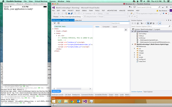 Visual Studio Tools for Apache Cordova and the remote mac agent - Visual  Studio Blog