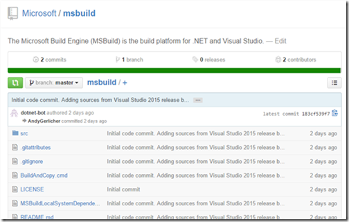 MSBuild on GitHub MSBuild on GitHub