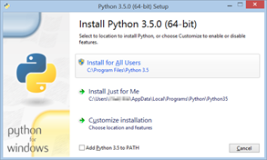 Install Python 3.5.0