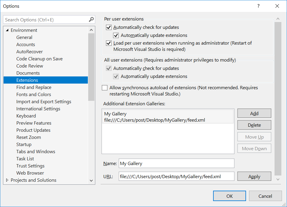 syncing visual studio extensions and settings with dropbox