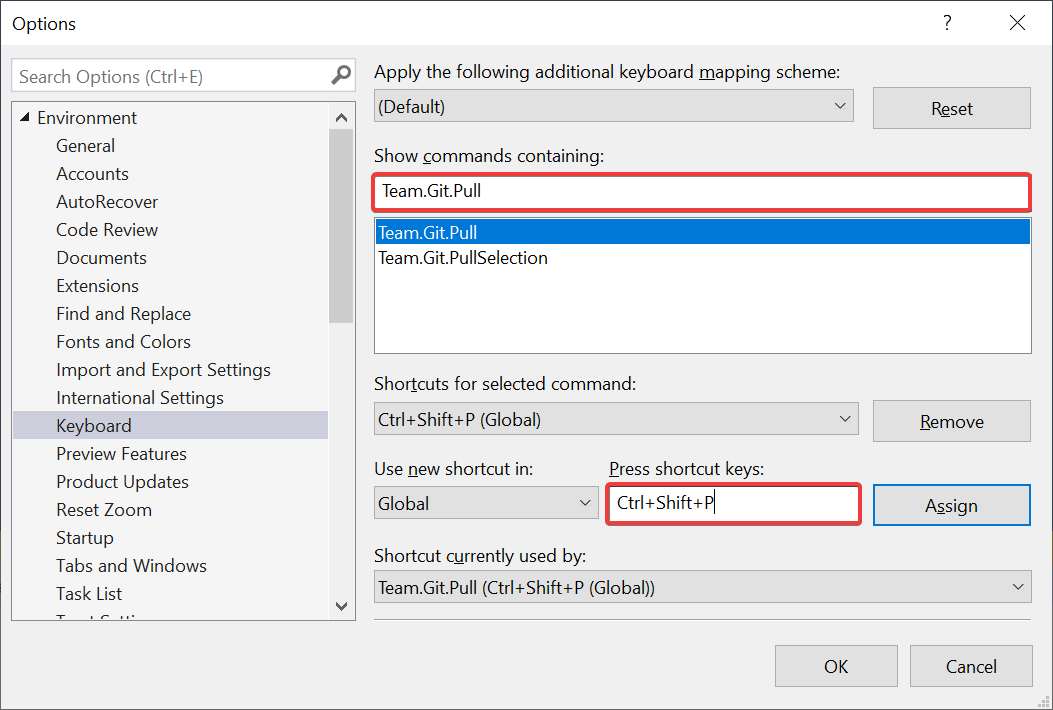 microsoft visual studio shortcuts indenting