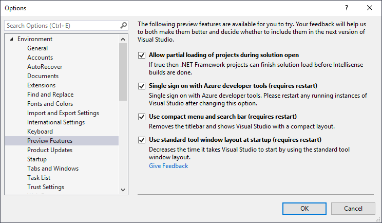 Preview Features in Visual Studio - Visual Studio Blog