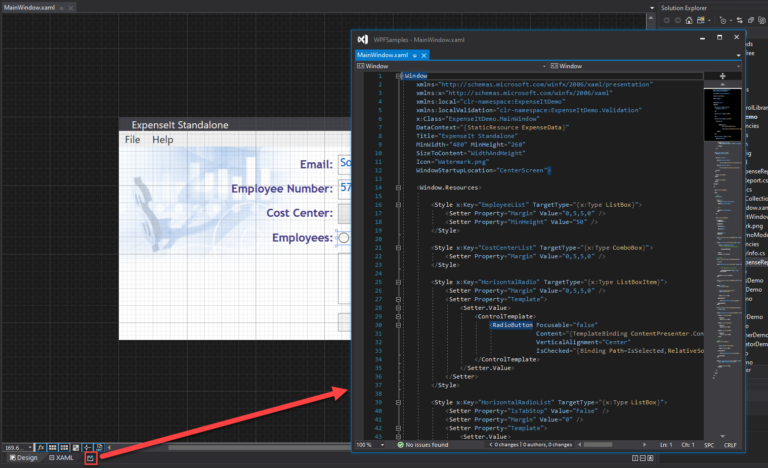 Как редактировать xaml в visual studio