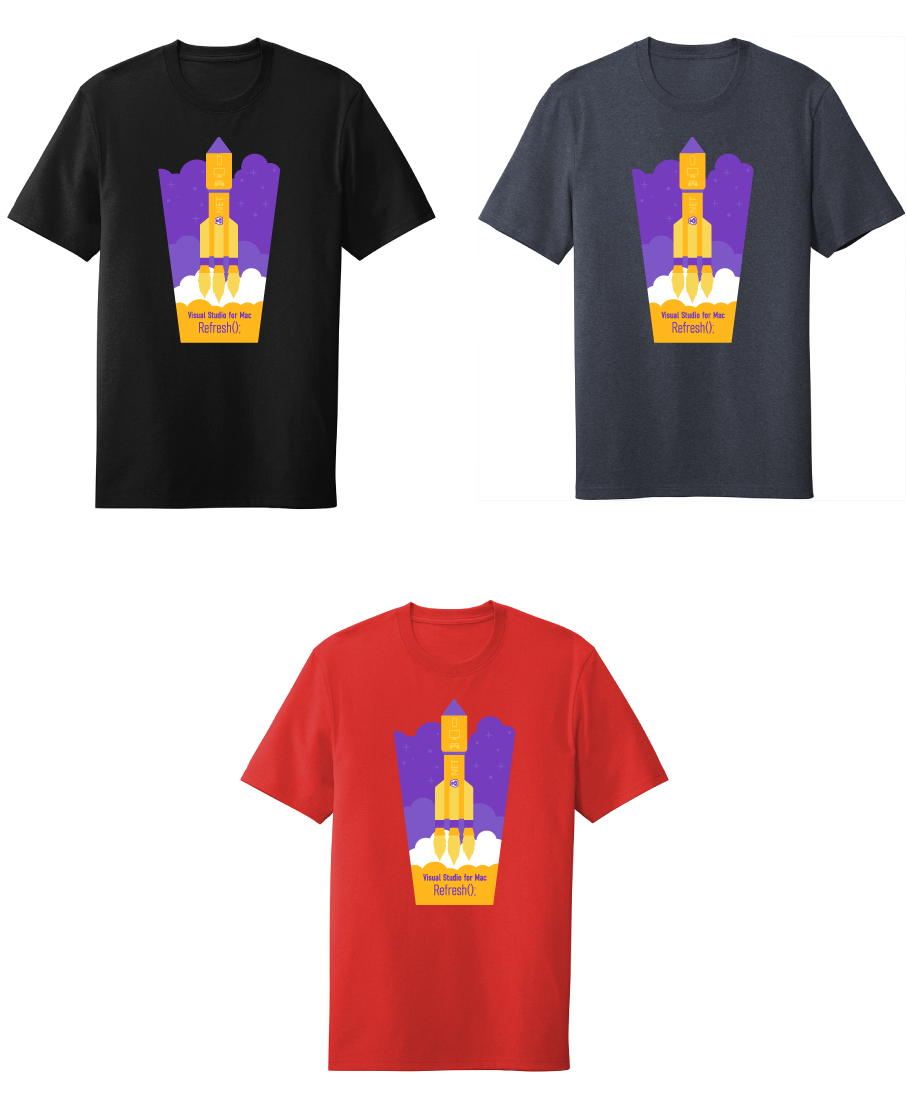 Visual Studio for Mac: Refresh(); shirts