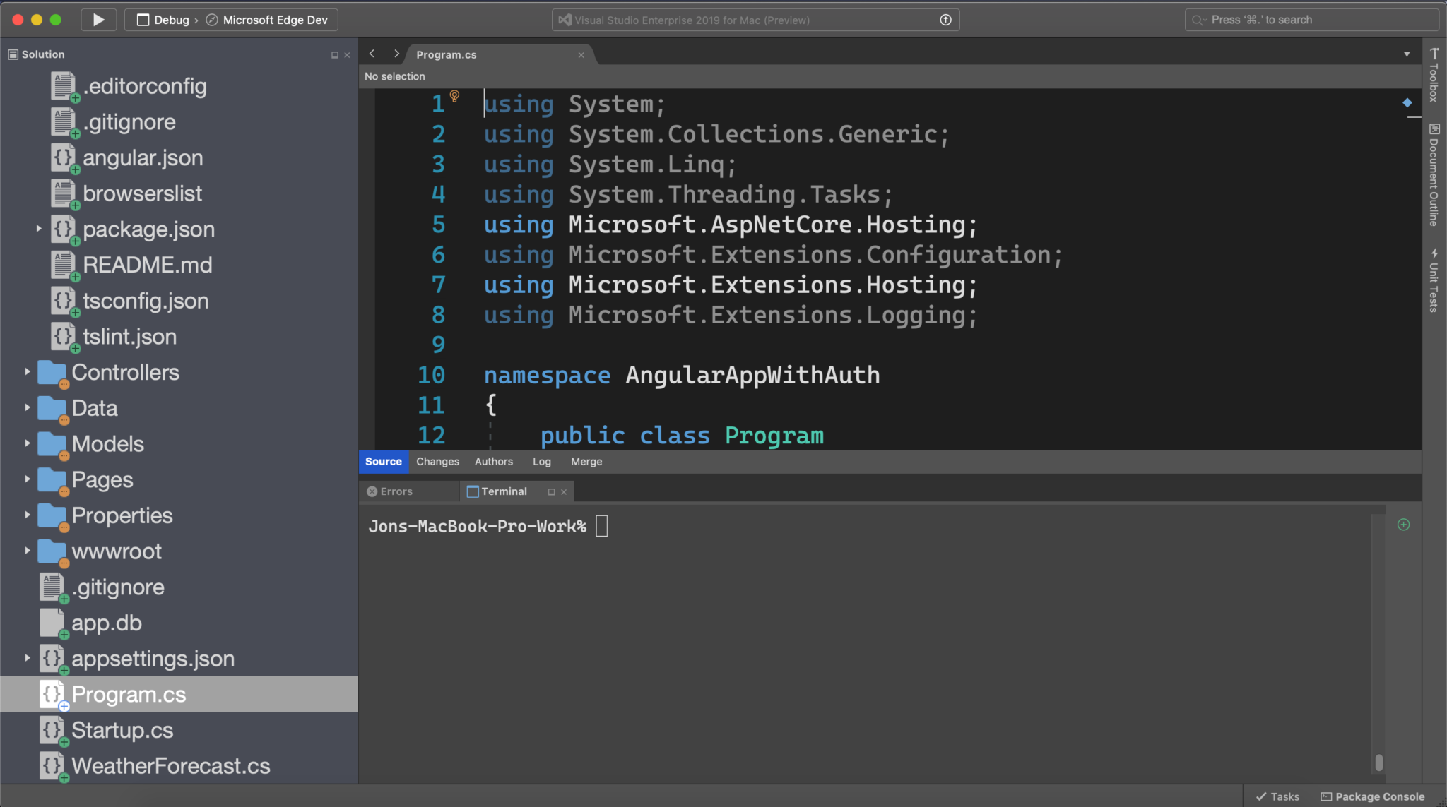 Meet Visual Studio for Mac's New Integrated Terminal! - Visual Studio Blog