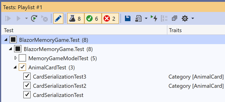 Test Explorer with Check Boxes for Flexibility