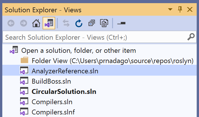 opening multiple solutions in visual studio