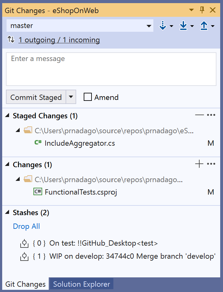 visual studio for mac vsts git