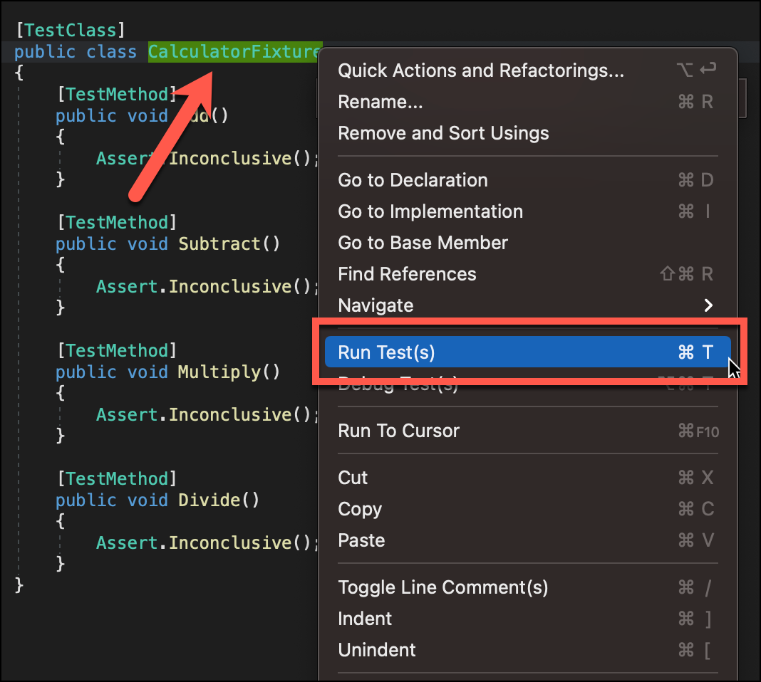 Visual Studio For Mac Run Unit Test From Command Line Roomok