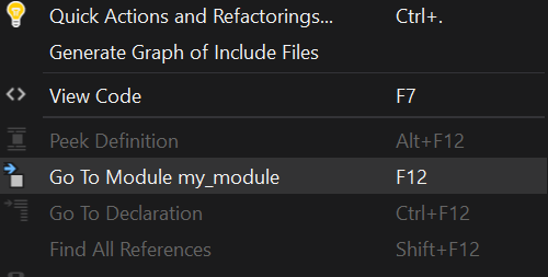  Go-to-definition on Module Imports in Visual Studio 2019 v16.9