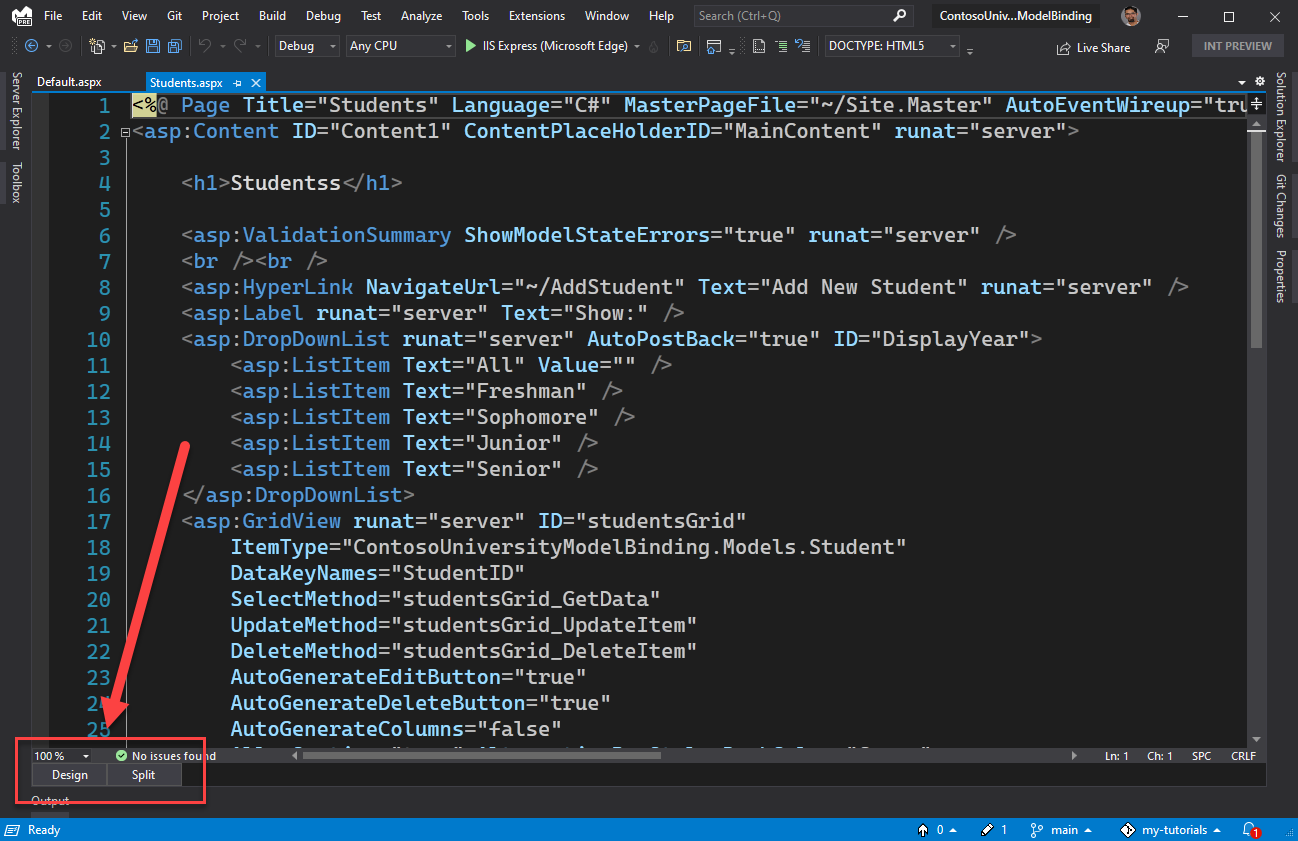 Design your Web Forms apps with Web Live Preview in Visual Studio 2022