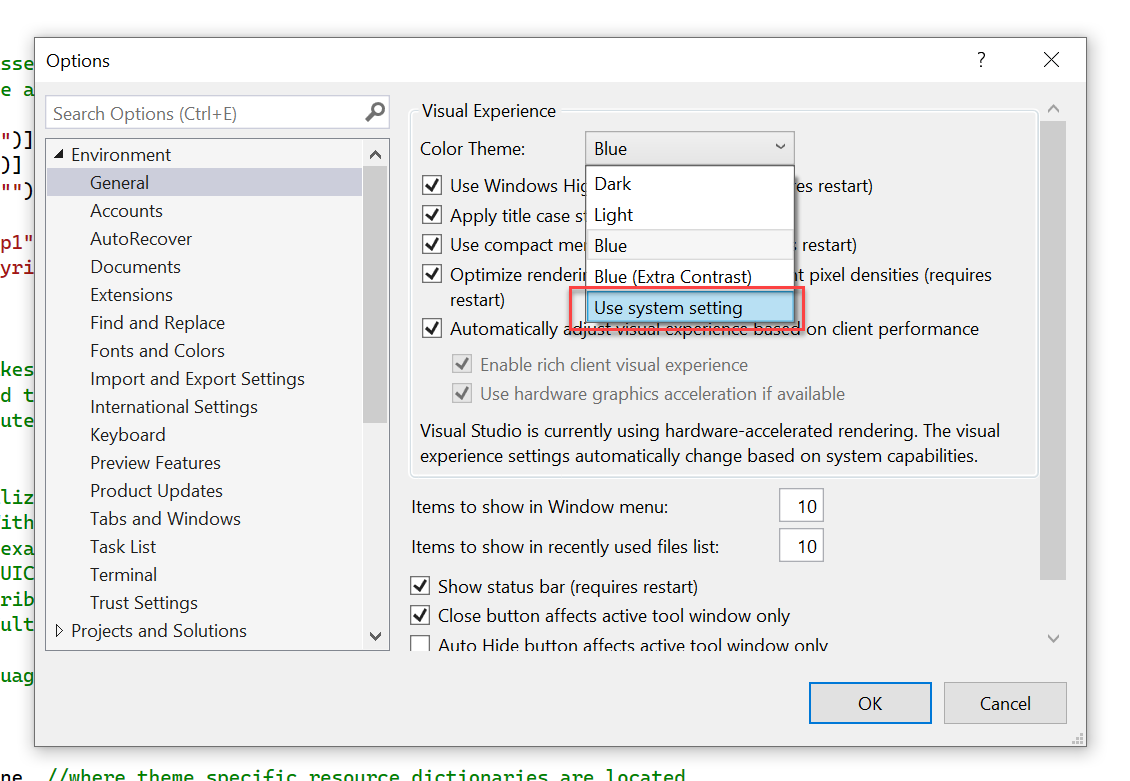 Flexible theming capabilities for Visual Studio - Visual Studio Blog