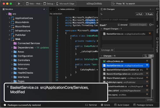 visual studio for mac connect to team project