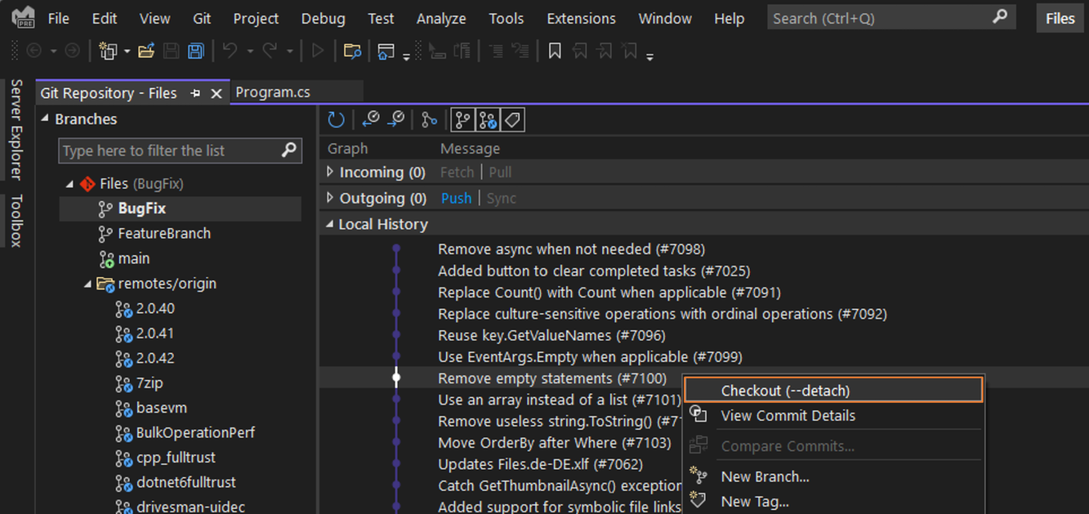 Git Checkout Specific Commit From Remote Branch