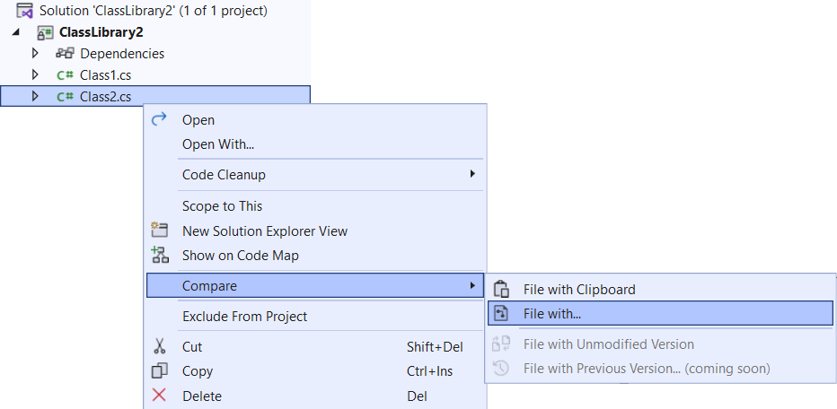 Comparing files in Visual Studio - Visual Studio Blog