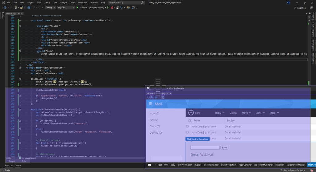 Improve your productivity with Web Live Preview and Telerik - Visual ...