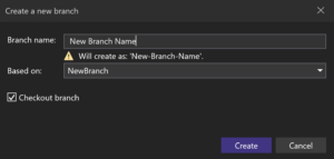 Create New Branch