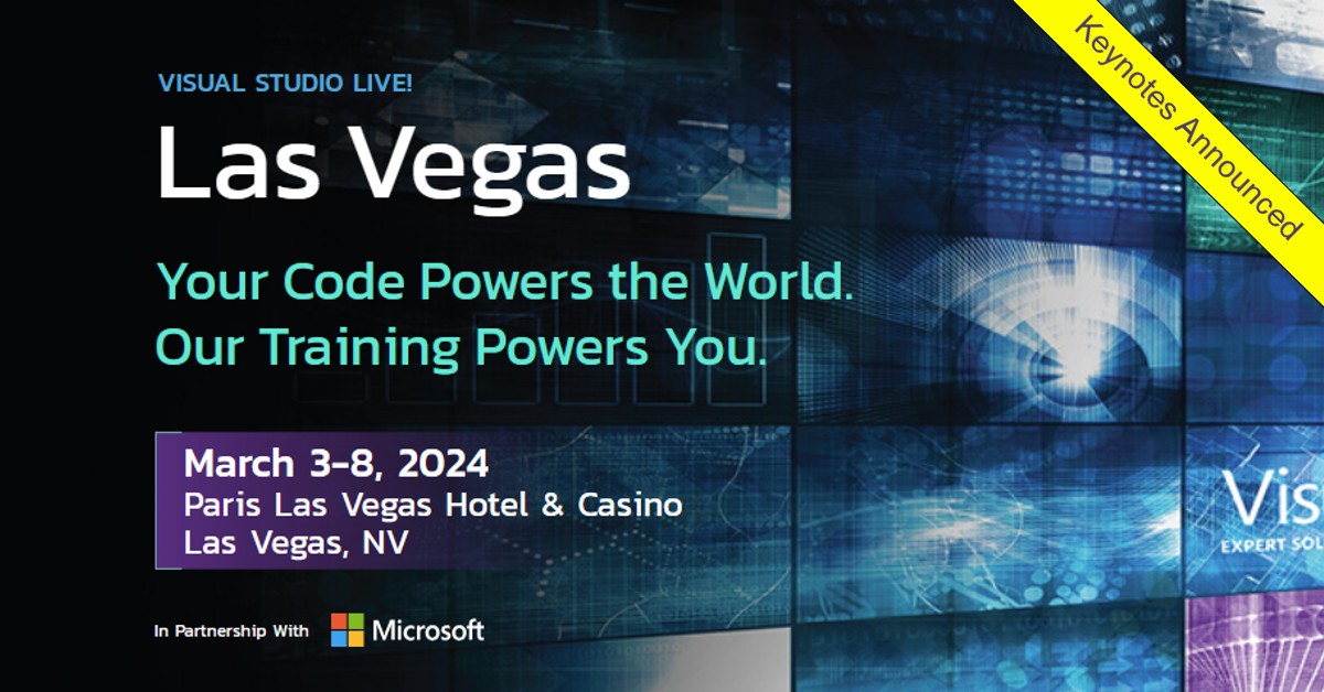 Code, Connect & Learn at Visual Studio LIVE! in Las Vegas. - Visual Studio Blog