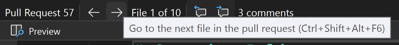 Go to next file pull request comments