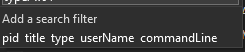 Image of the add search filter UI shown on the search box dropdown menu.