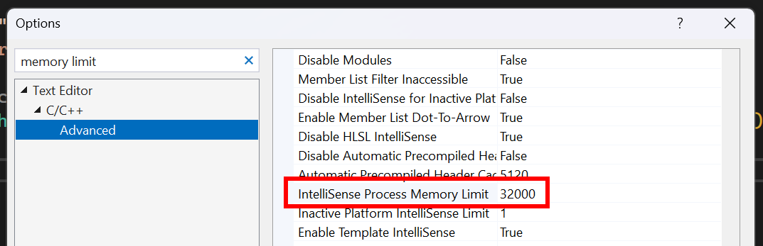 Adjust your memory limits (in MB) to reflect your hardware.