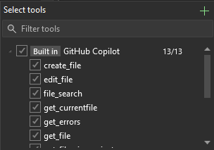 showing all tools that connect with MCP