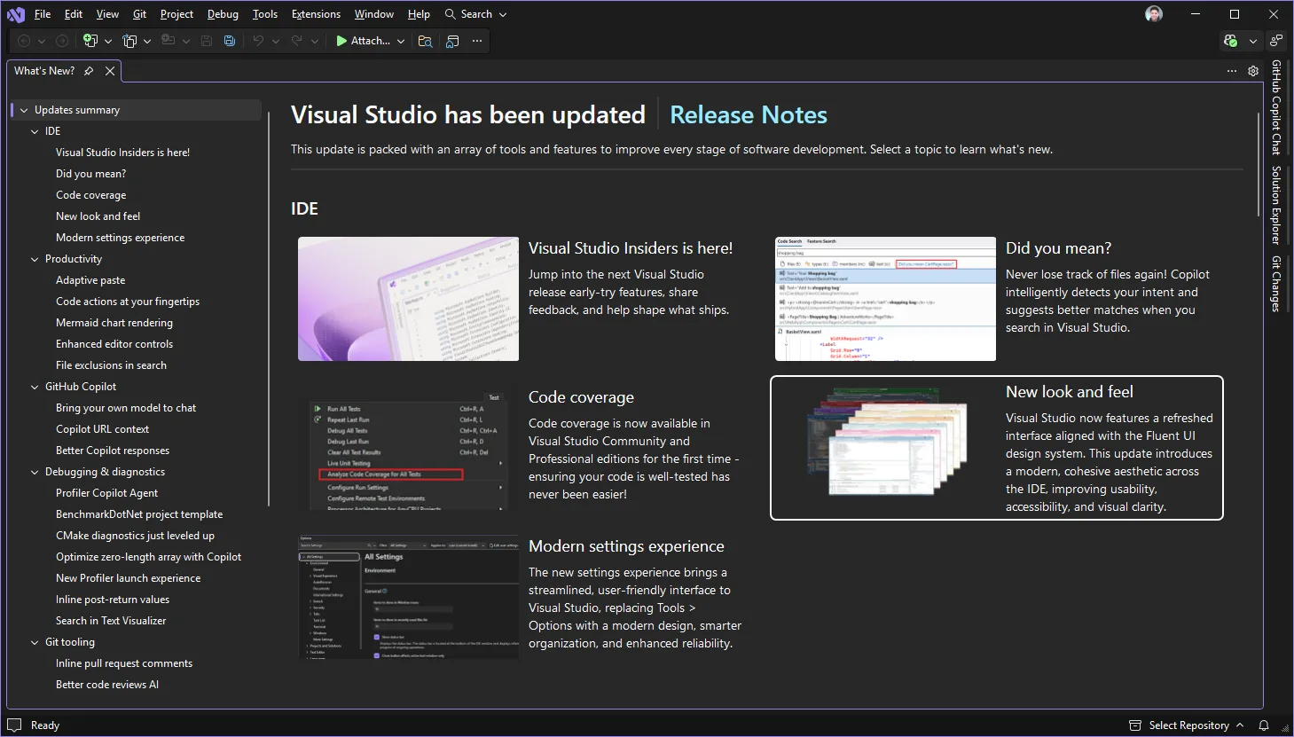 What's New redesign helps to thoughtfully showcase the new functionality