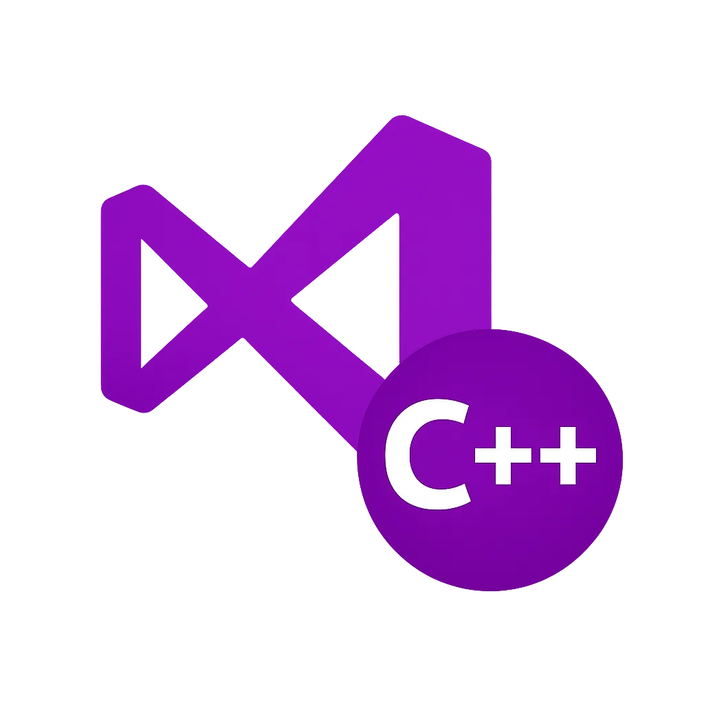 The Visual Studio 2026 logo with C++ in a purple circle
