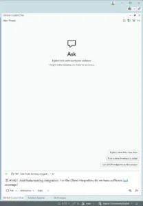 A GitHub Copilot session with a PR added as context for the agent.