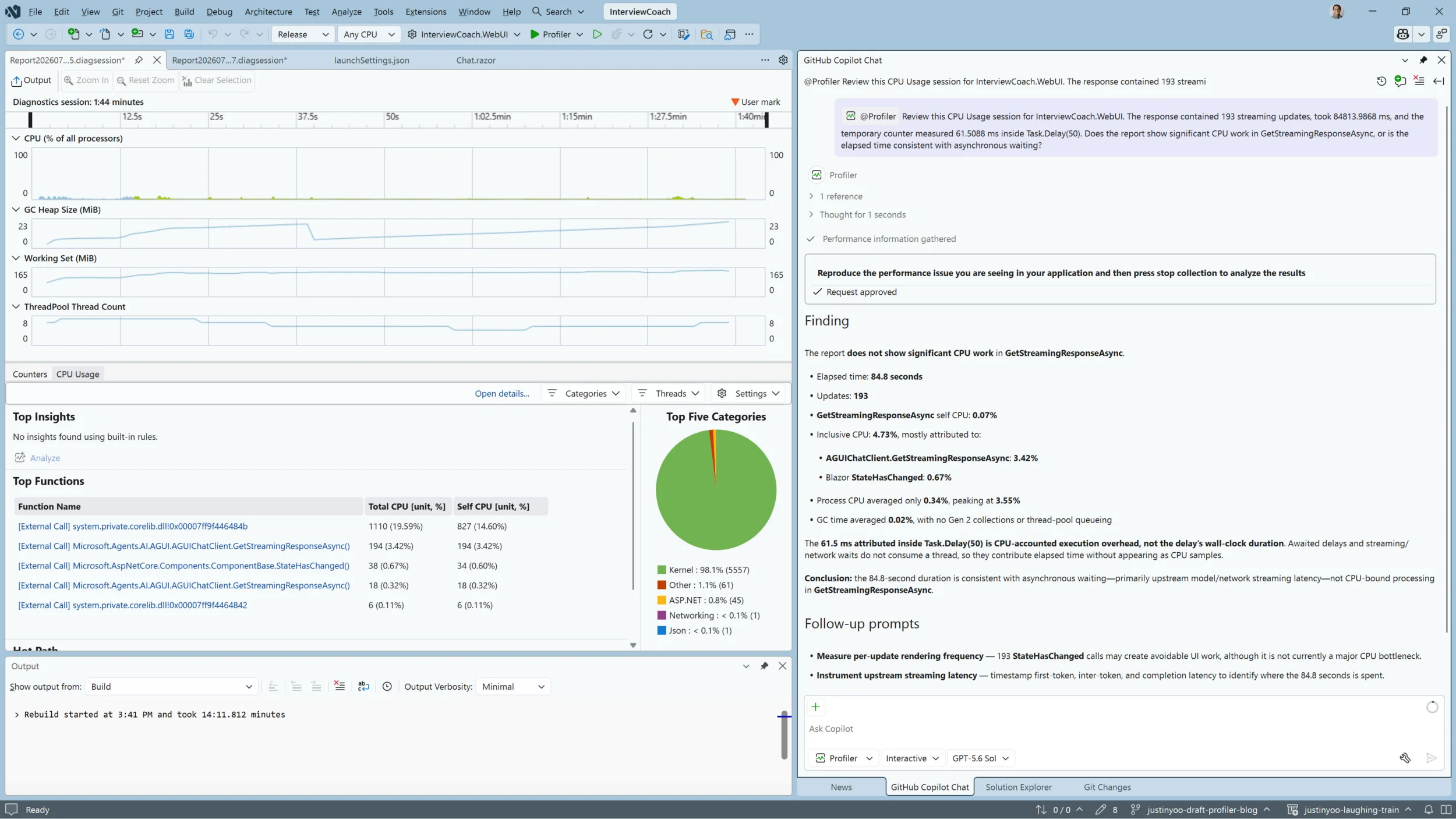 Profiler Agent view