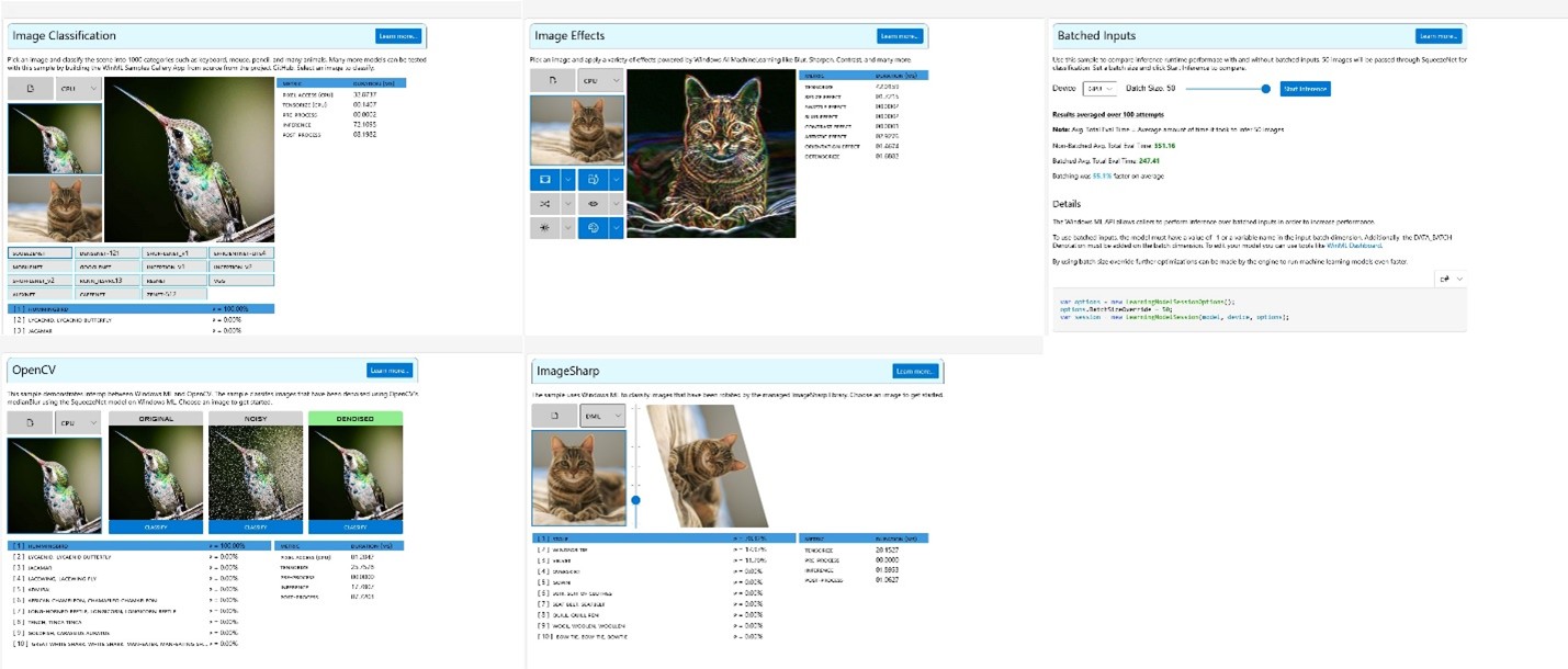 Introducing the Windows ML Samples Gallery
