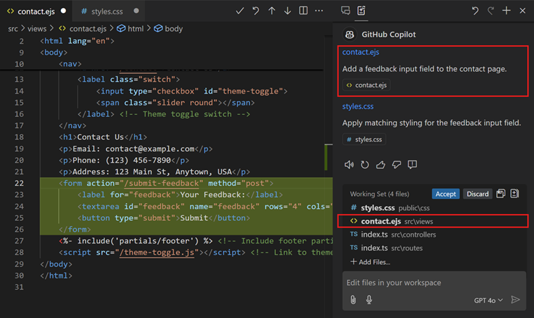 Image Copilot edits in VS Code