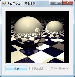 Ray tracer in sequential mode Ray tracer in sequential mode