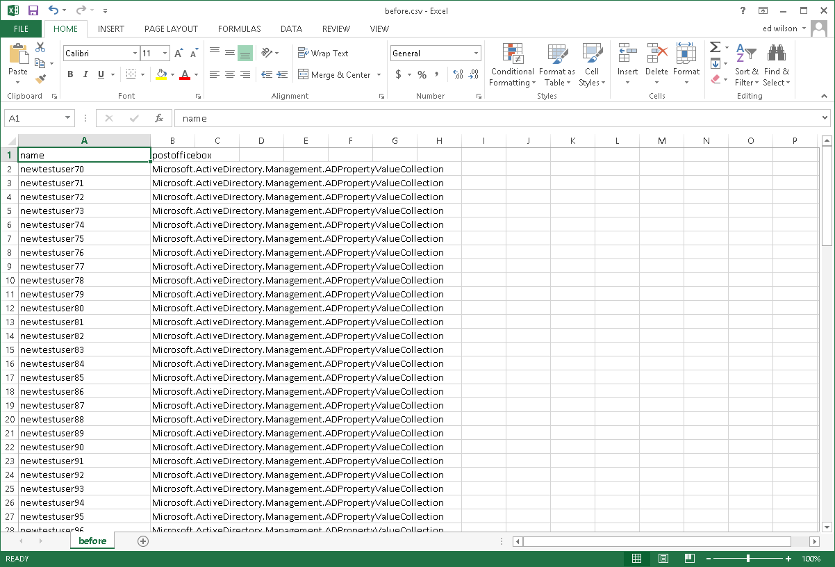 Image of spreadsheet