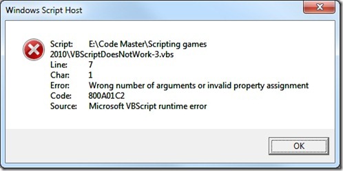 Image of error message