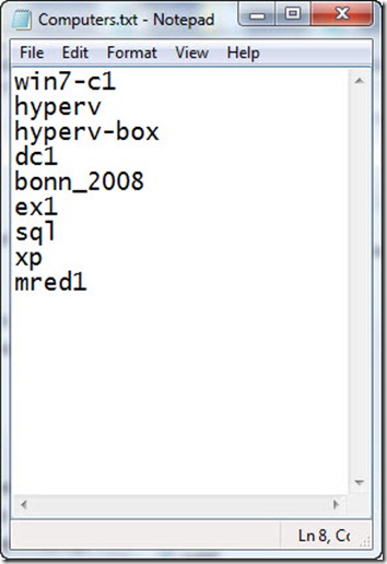 Image of sample computers.txt file