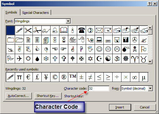 microsoft word keep the symbols list
