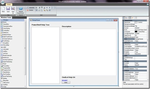 Image of simple GUI form
