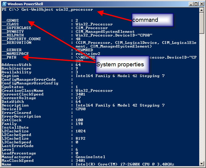 windows alias for systemname powershell