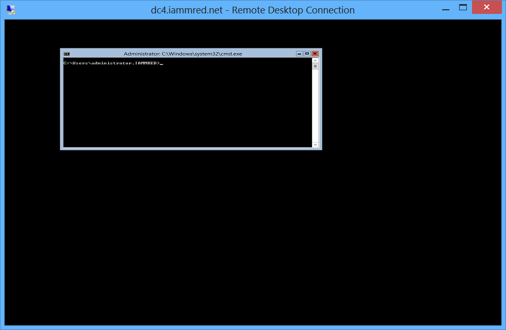 Image of Windows Server 2012 core edition