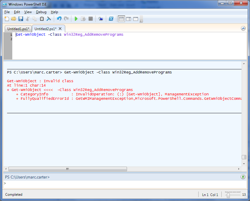 Image of command to use Win32Reg_AddRemovePrograms